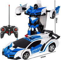 Transformers 2 em 1 - Carro de corrida que transforma em robô - Controle Remoto
