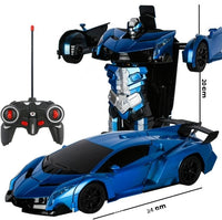Transformers 2 em 1 - Carro de corrida que transforma em robô - Controle Remoto