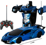 Transformers 2 em 1 - Carro de corrida que transforma em robô - Controle Remoto