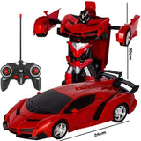 Transformers 2 em 1 - Carro de corrida que transforma em robô - Controle Remoto