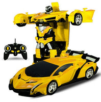 Transformers 2 em 1 - Carro de corrida que transforma em robô - Controle Remoto